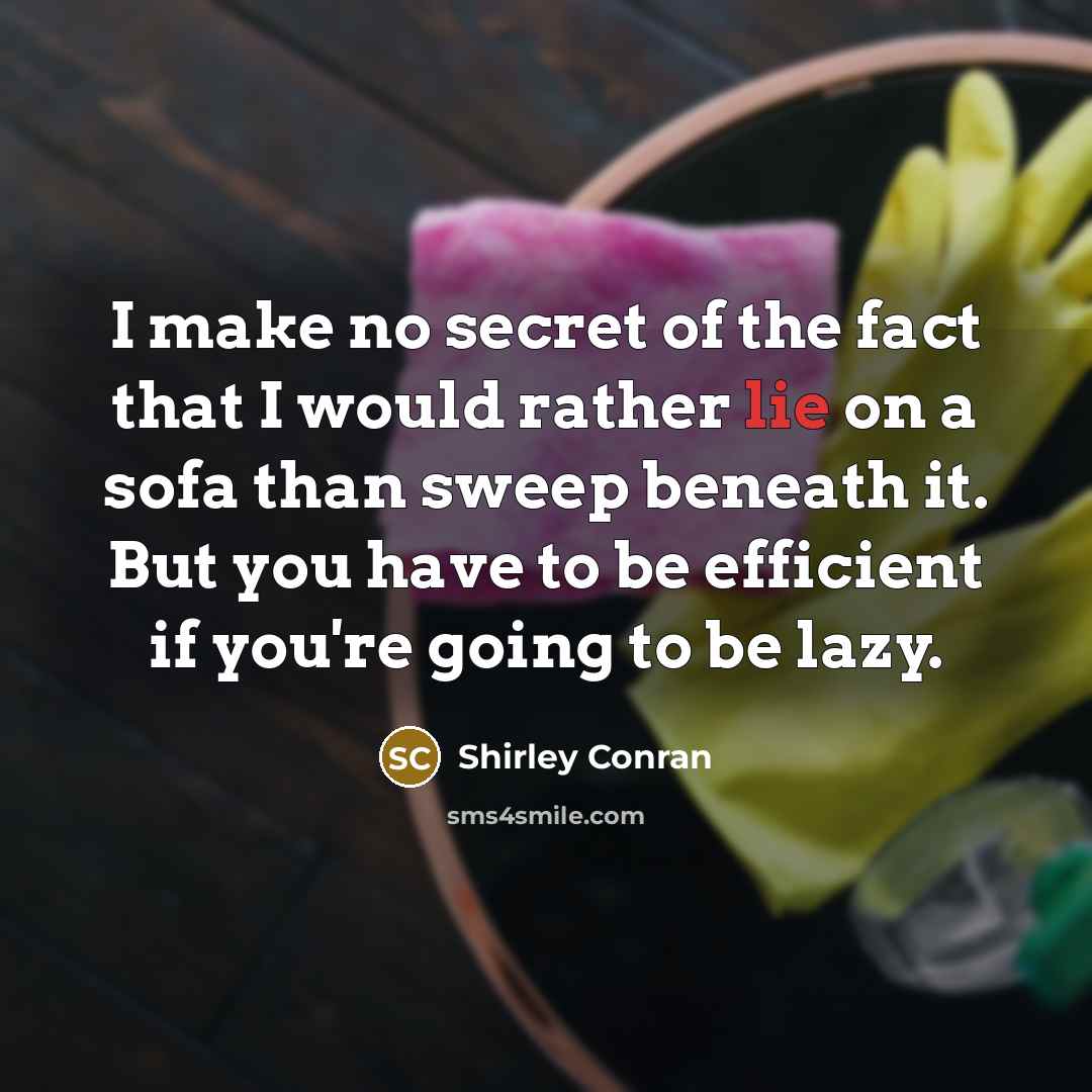 “I make no secret of the fact that I would…” quote by Shirley Conran