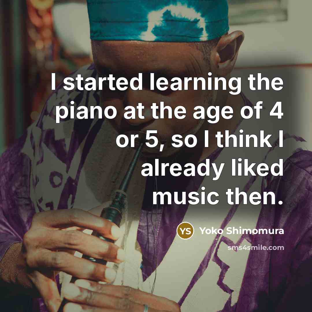 “I started learning the piano at the age of 4…” quote by Yoko Shimomura