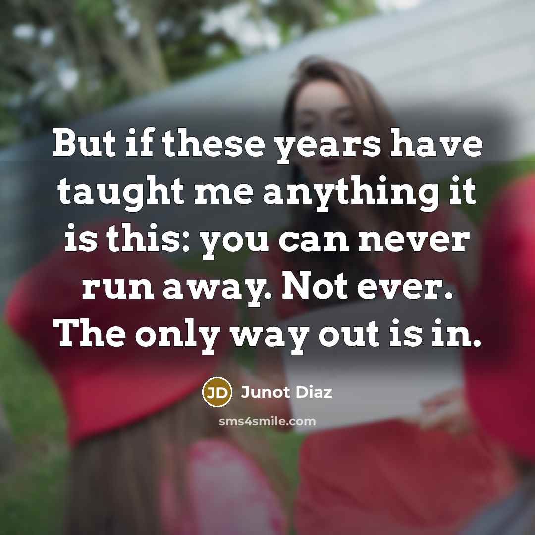 “But if these years have taught me anything it is…” quote by Junot Diaz