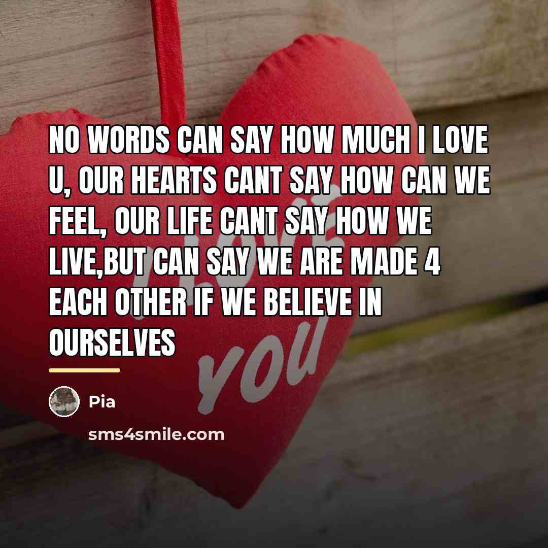 “No words can say how much I love u, our…” quote by Pia