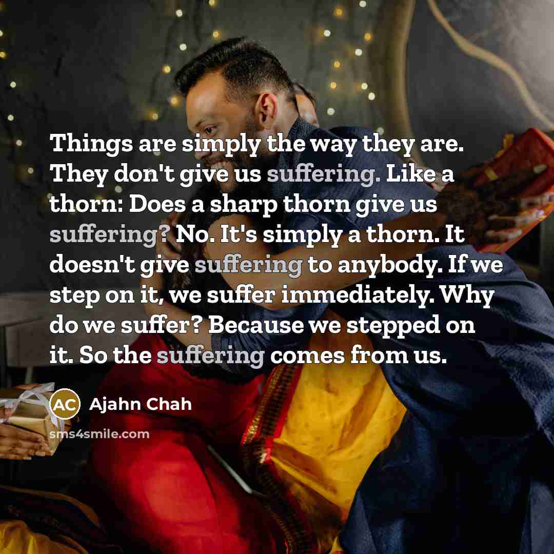 “Things are simply the way they are. They don't give…” quote by Ajahn Chah
