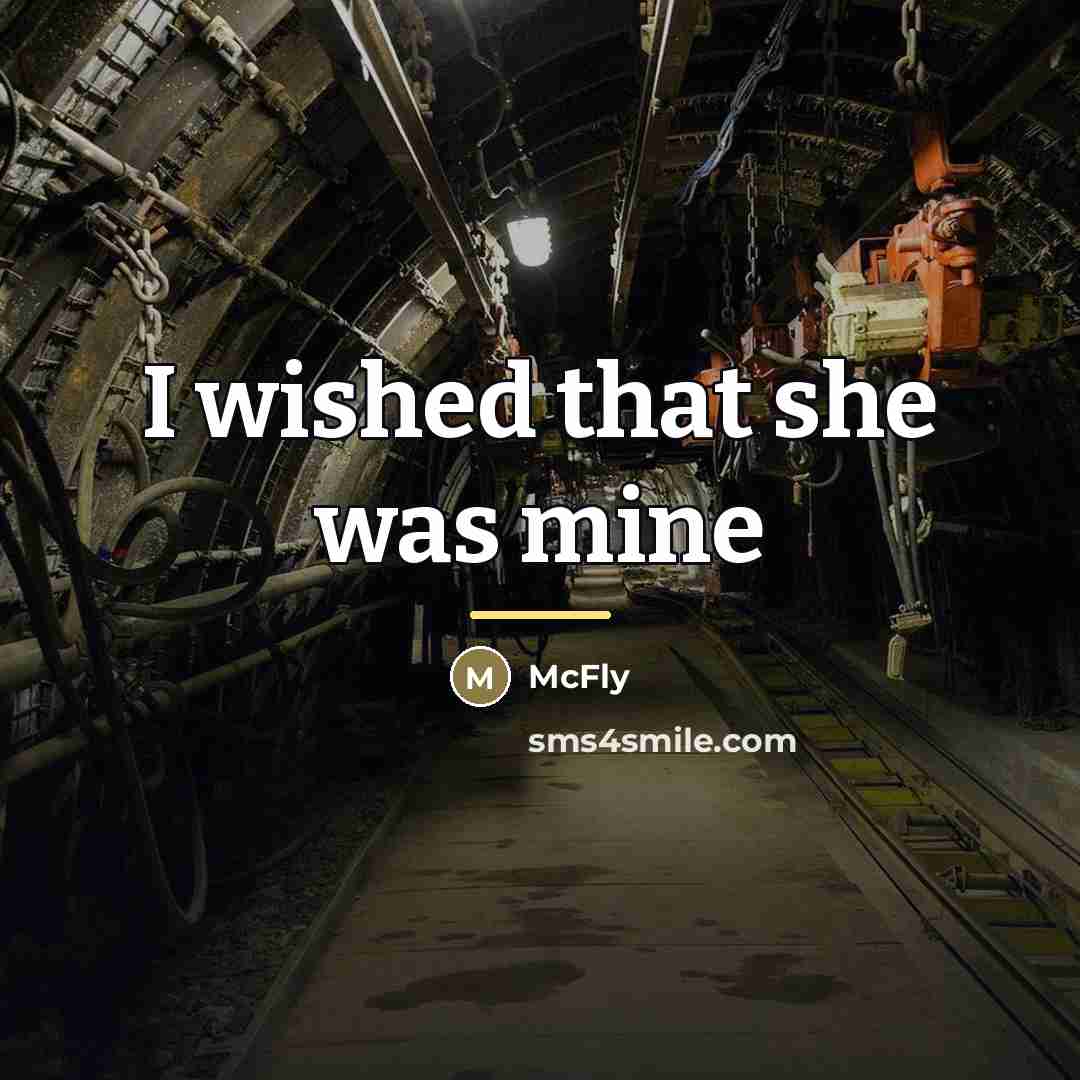 “I wished that she was mine…” quote by McFly