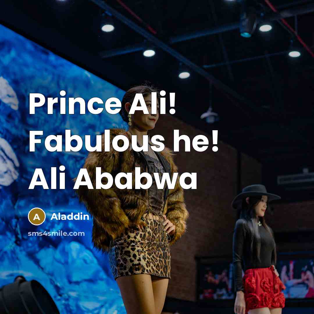 “Prince Ali! Fabulous he! Ali Ababwa…” quote by Aladdin