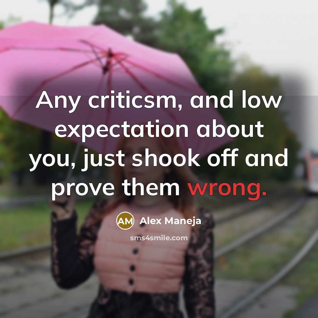 “Any criticsm, and low expectation about you, just shook off…” quote by Alex Maneja