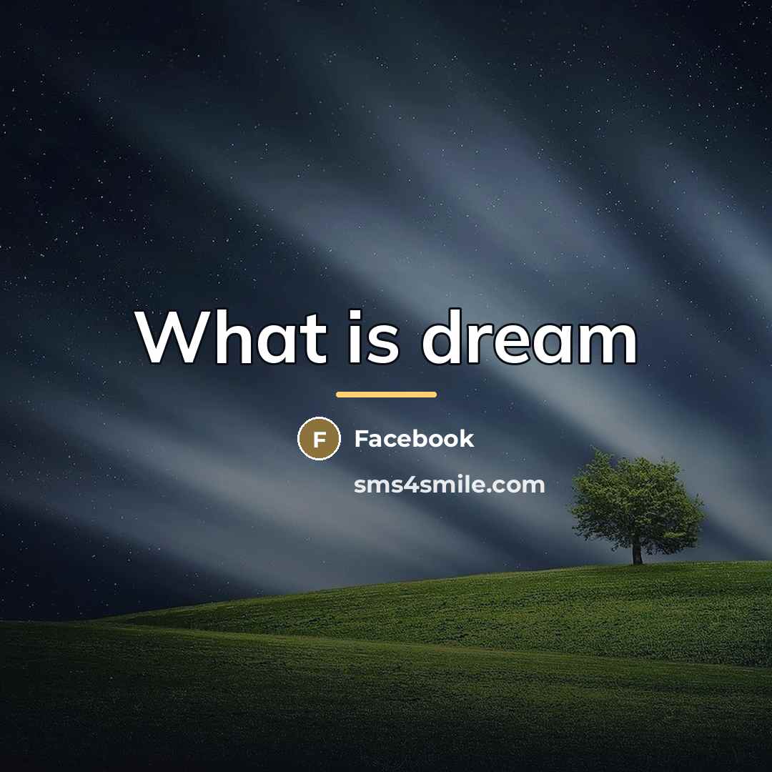 “What is dream…” quote by Facebook