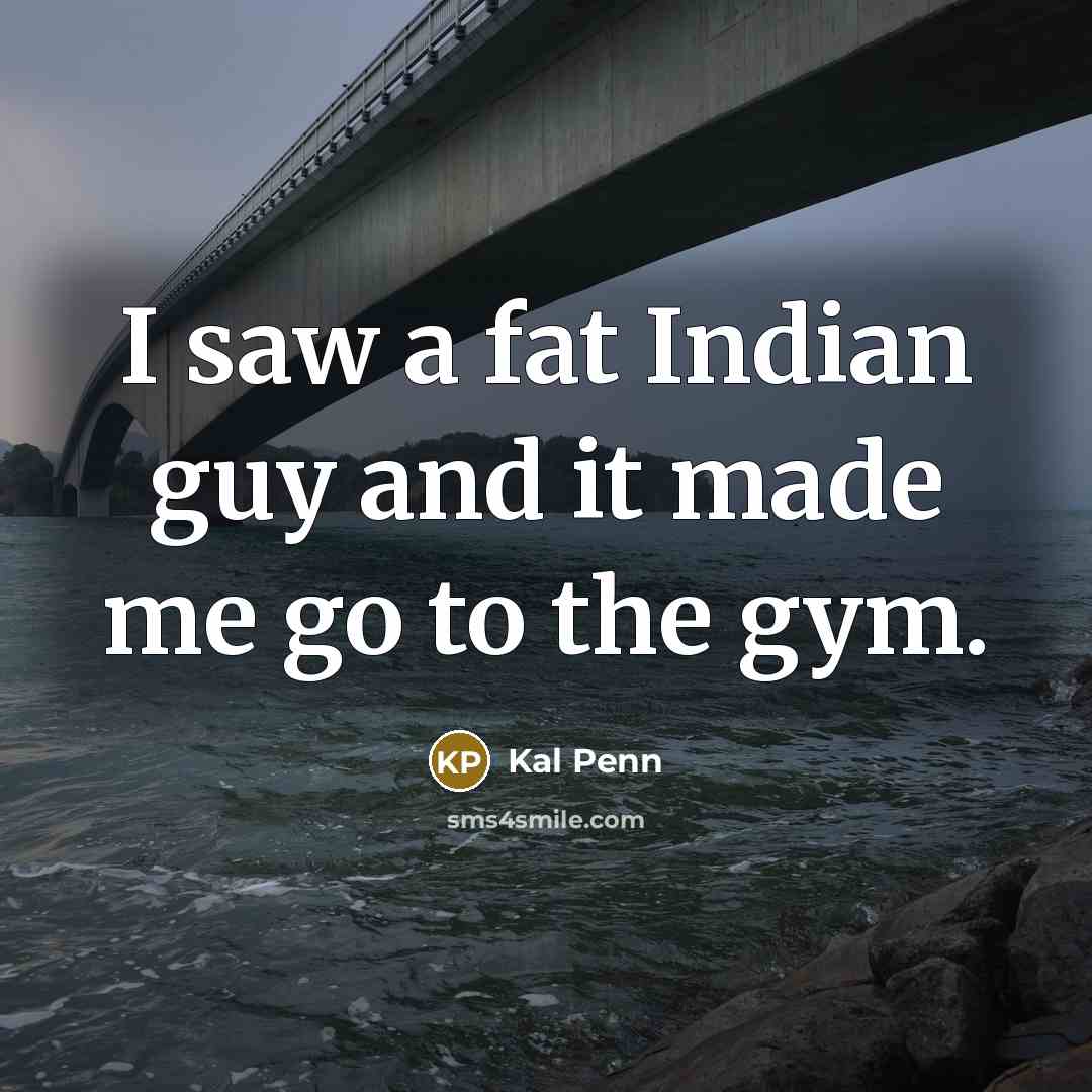 “I saw a fat Indian guy and it made me…” quote by Kal Penn