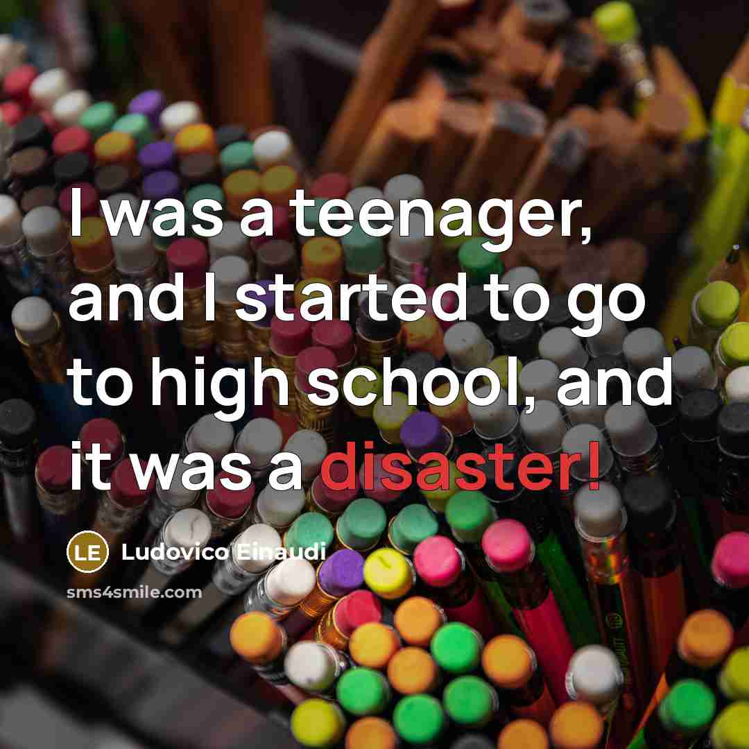 “I was a teenager, and I started to go to…” quote by Ludovico Einaudi