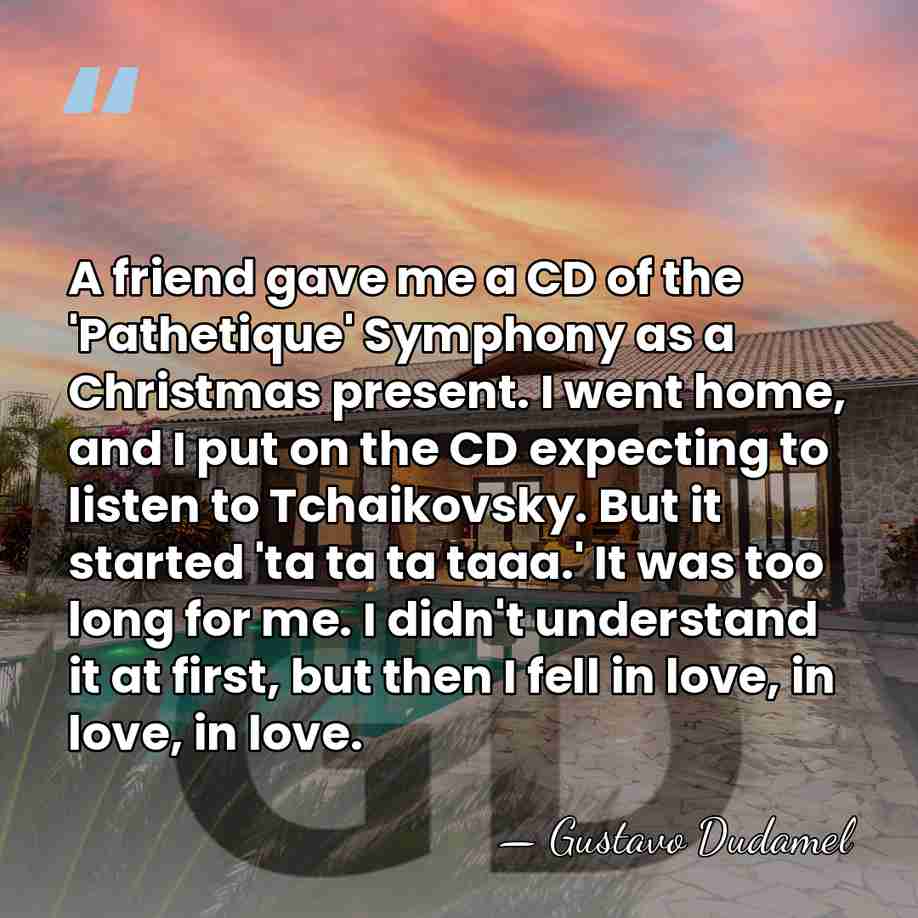 A friend gave me a CD of the 'Pathetique' Symphony as a&hellip; - Gustavo Dudamel