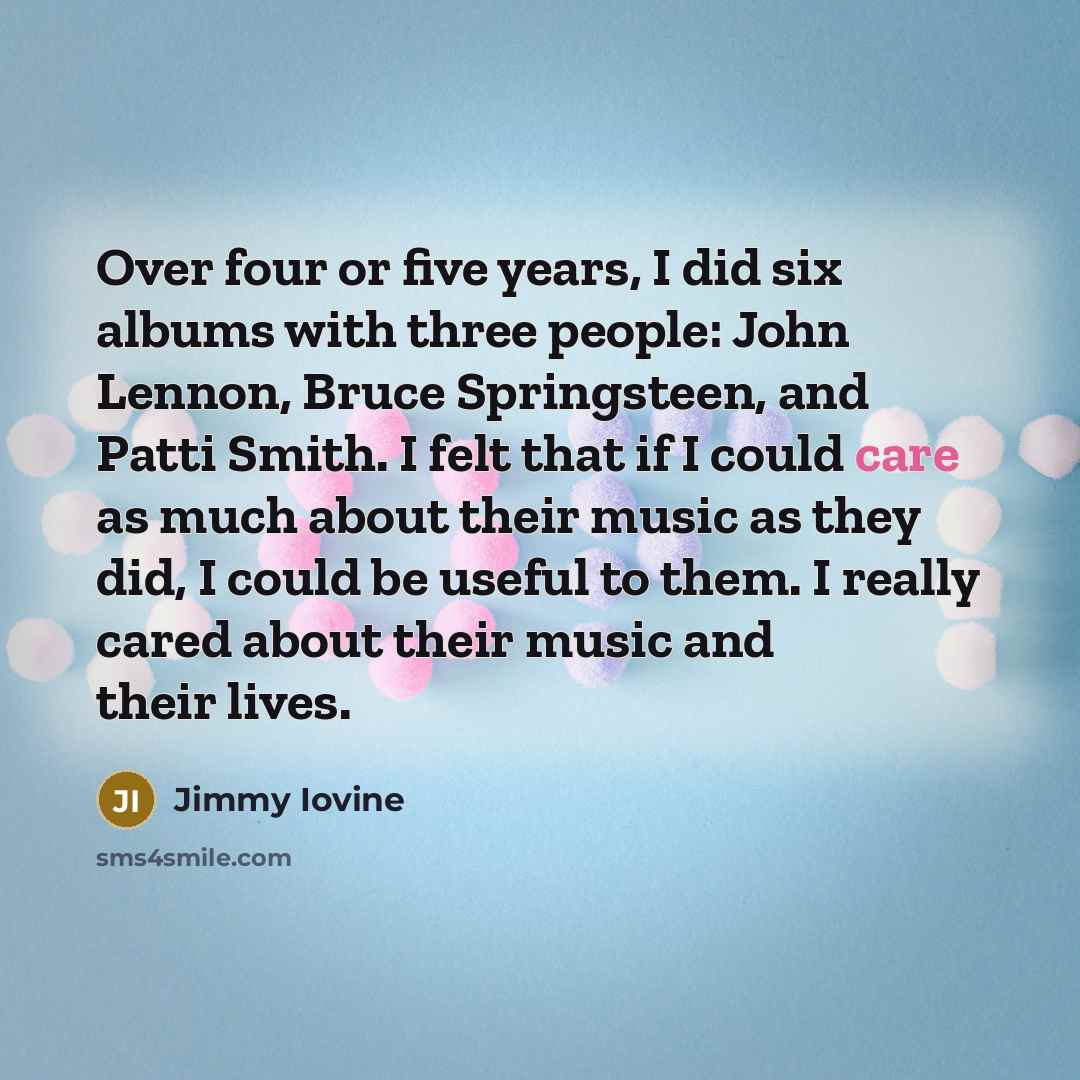 “Over four or five years, I did six albums with…” quote by Jimmy Iovine