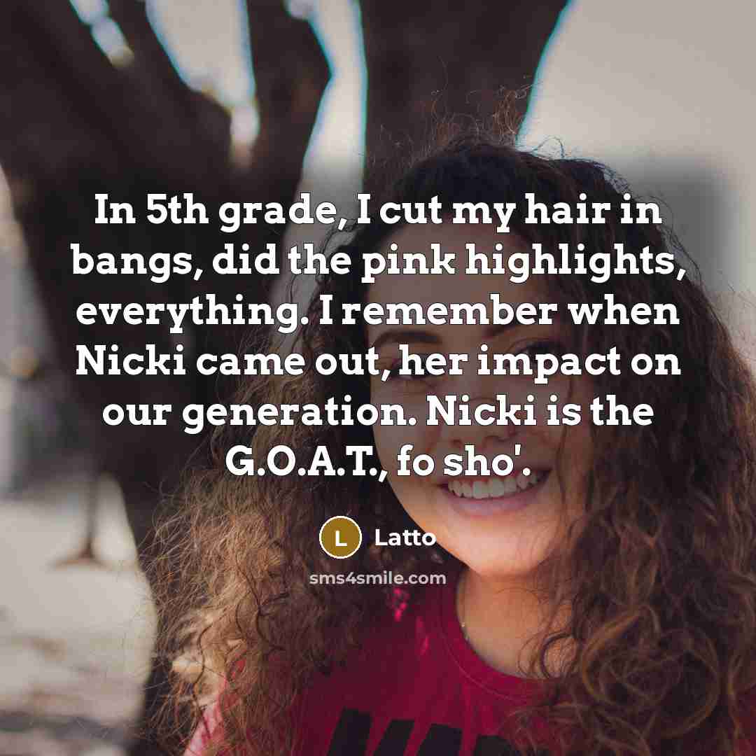 “In 5th grade, I cut my hair in bangs, did…” quote by Latto