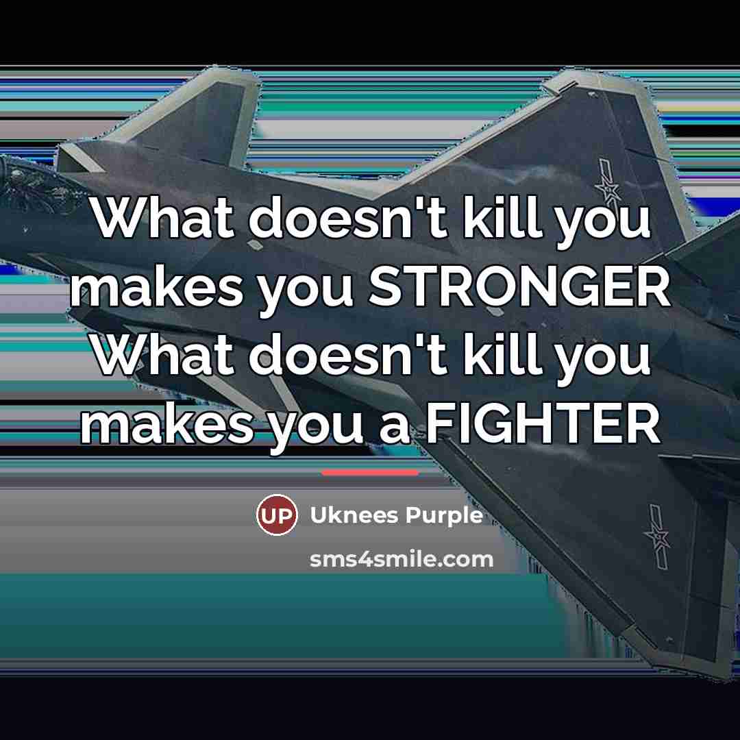 “What doesn't kill you makes you STRONGER What doesn't kill…” quote by Uknees Purple