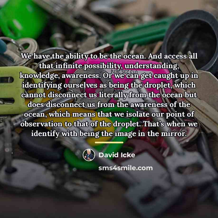 “We have the ability to be the ocean. And access…” quote by David Icke