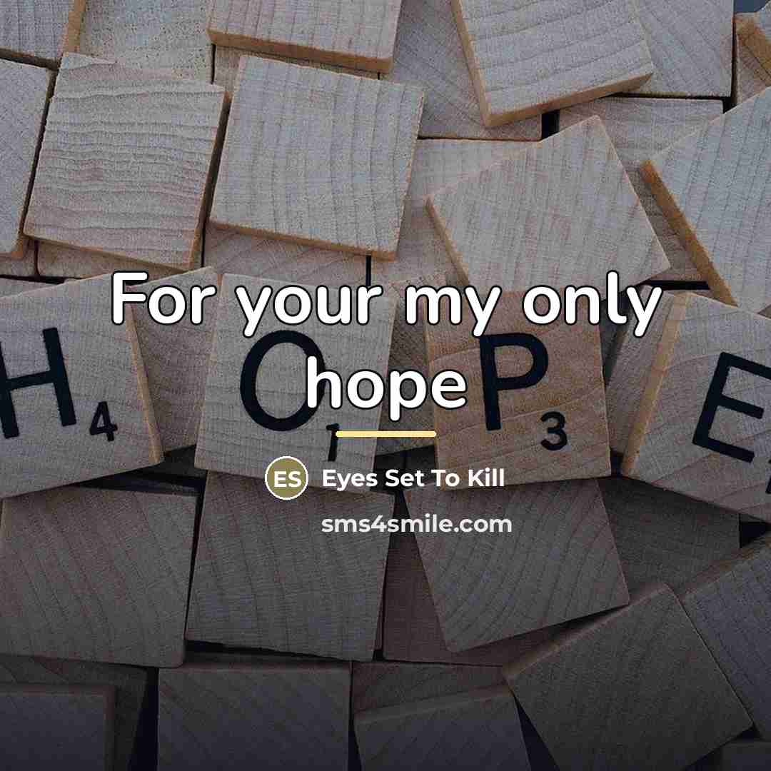 “For your my only hope…” quote by Eyes Set To Kill