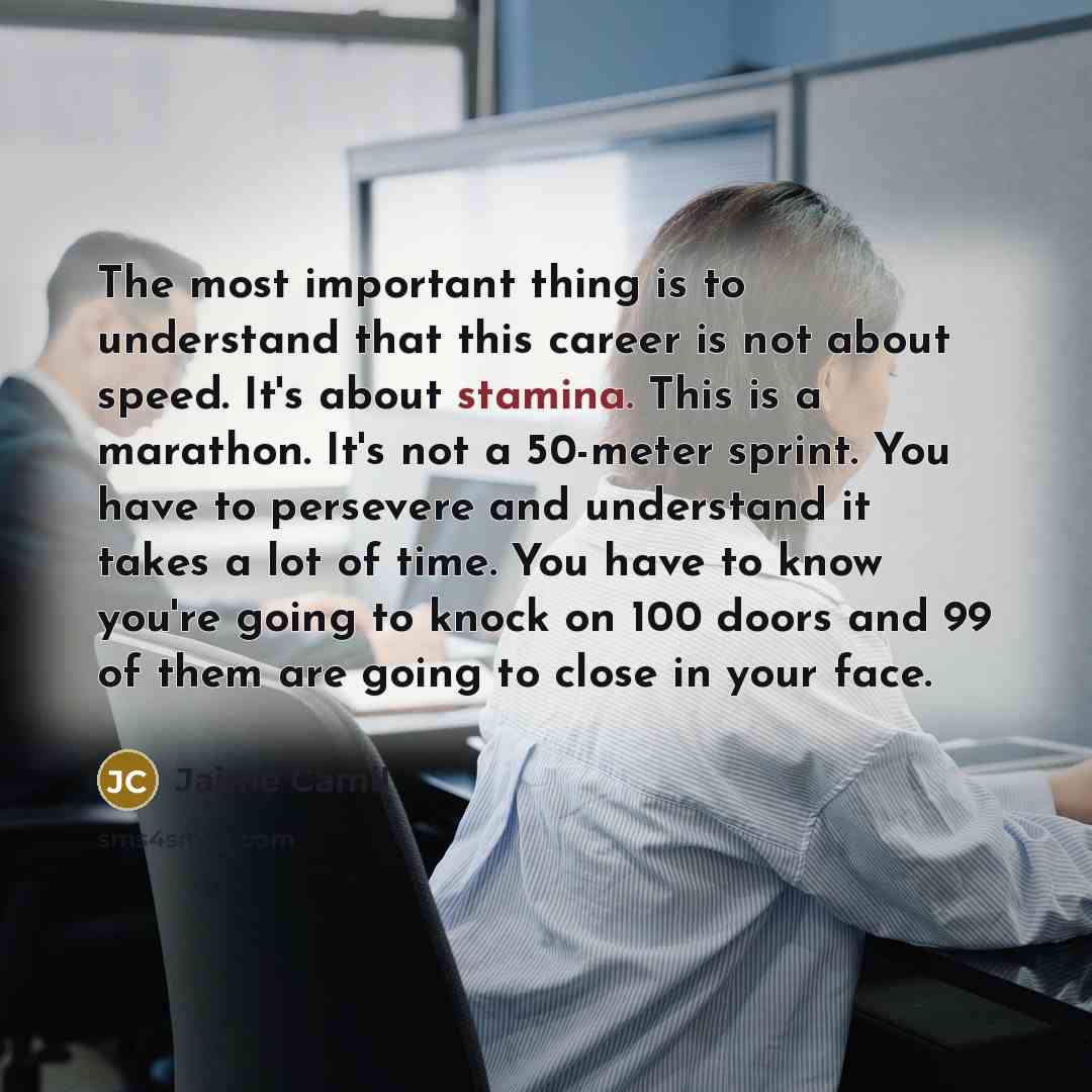 “The most important thing is to understand that this career…” quote by Jaime Camil