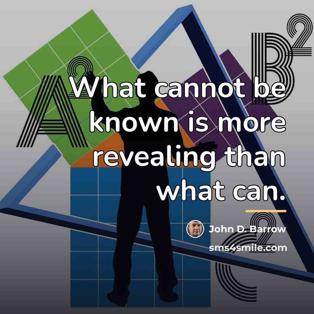 “What cannot be known is more revealing than what can.…” quote by John D. Barrow