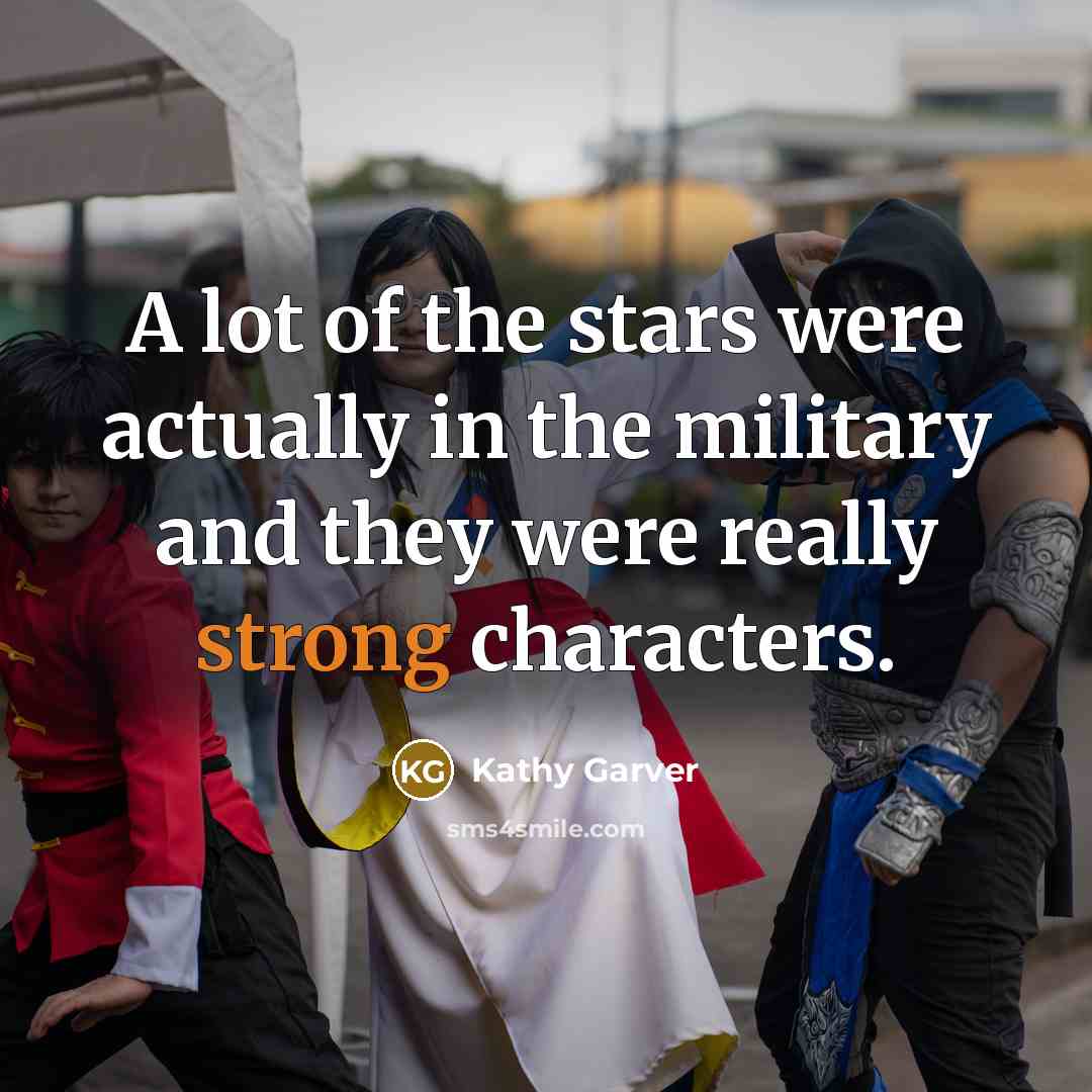 “A lot of the stars were actually in the military…” quote by Kathy Garver