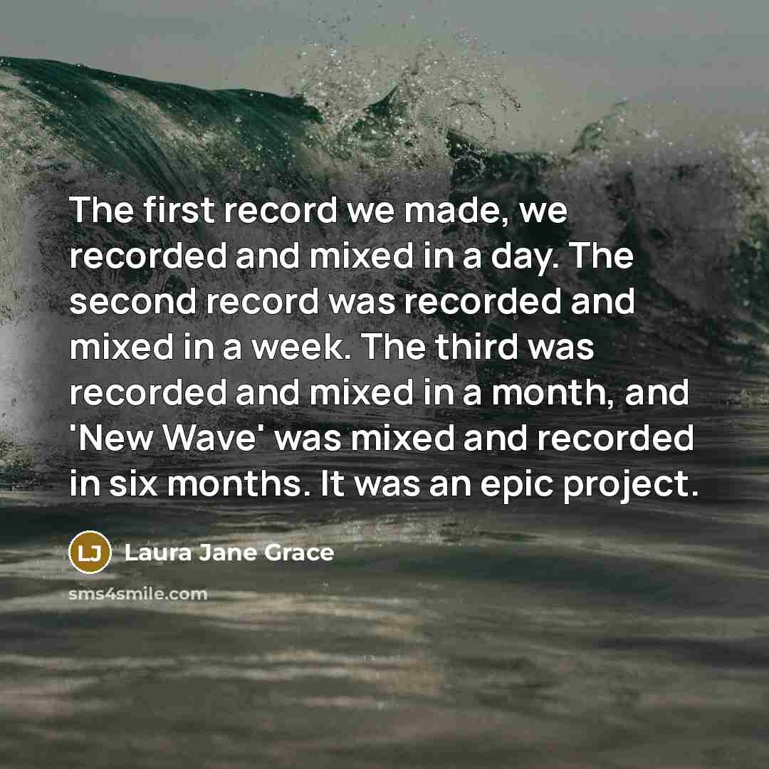 “The first record we made, we recorded and mixed in…” quote by Laura Jane Grace