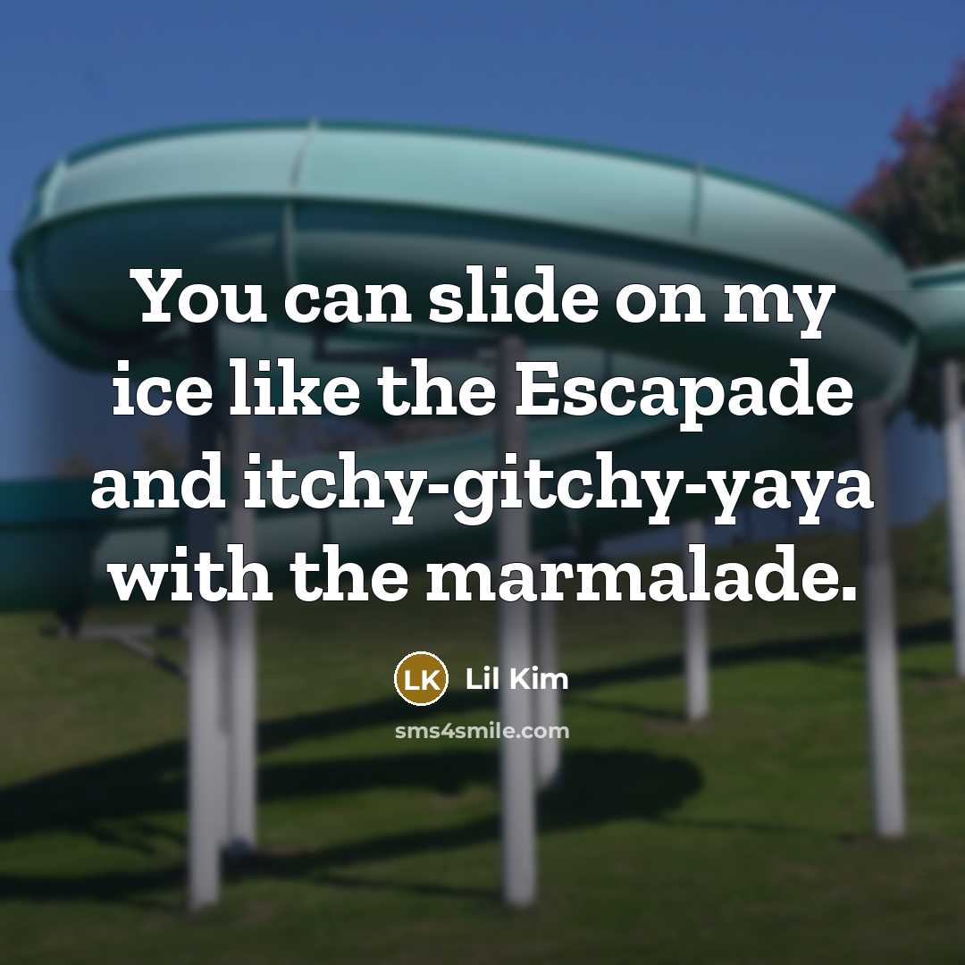 “You can slide on my ice like the Escapade and…” quote by Lil Kim