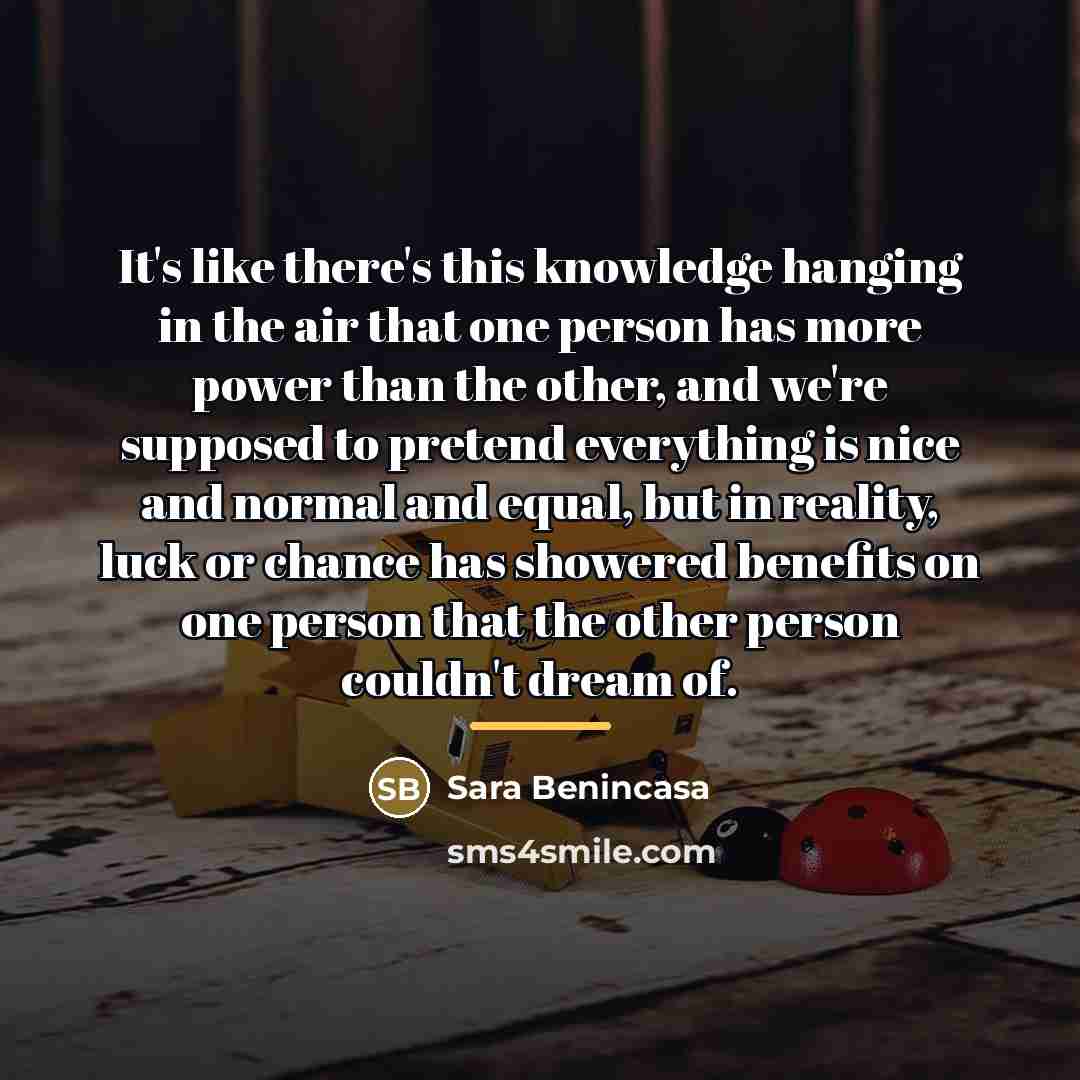 “It's like there's this knowledge hanging in the air that…” quote by Sara Benincasa