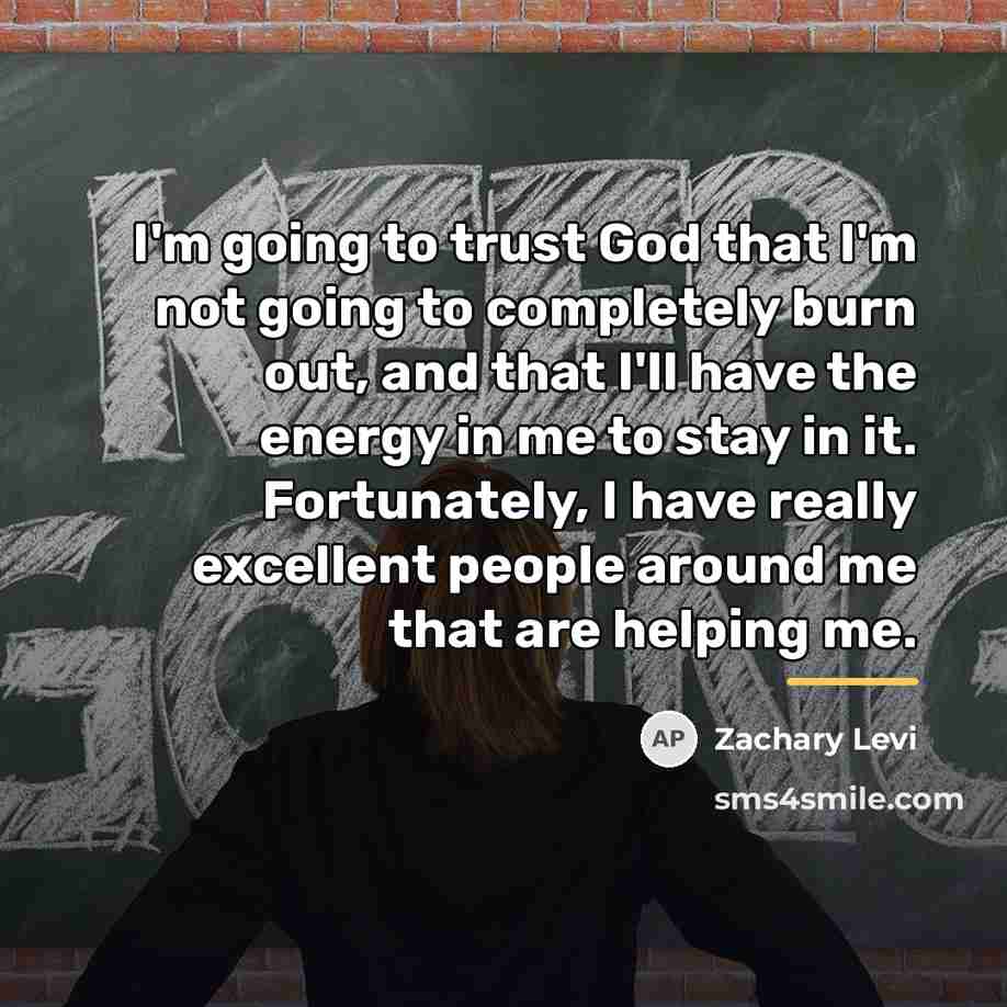 “I'm going to trust God that I'm not going to…” quote by Zachary Levi