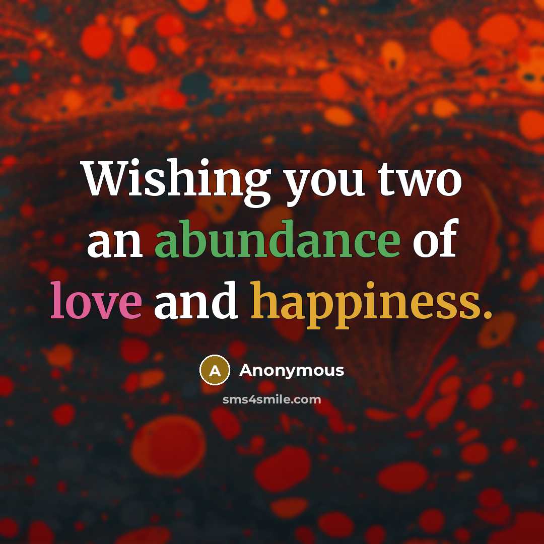 “Wishing you two an abundance of love and happiness.…” quote by Anonymous