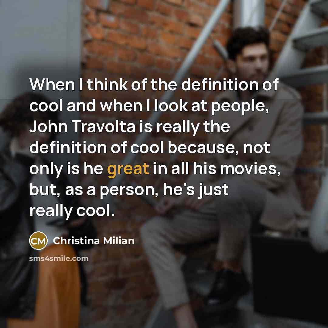 “When I think of the definition of cool and when…” quote by Christina Milian