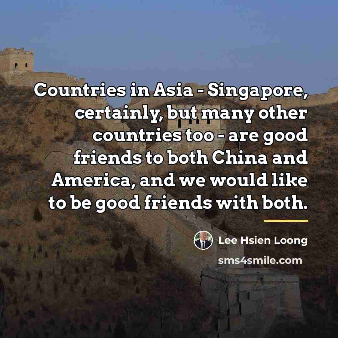 “Countries in Asia - Singapore, certainly, but many other countries…” quote by Lee Hsien Loong