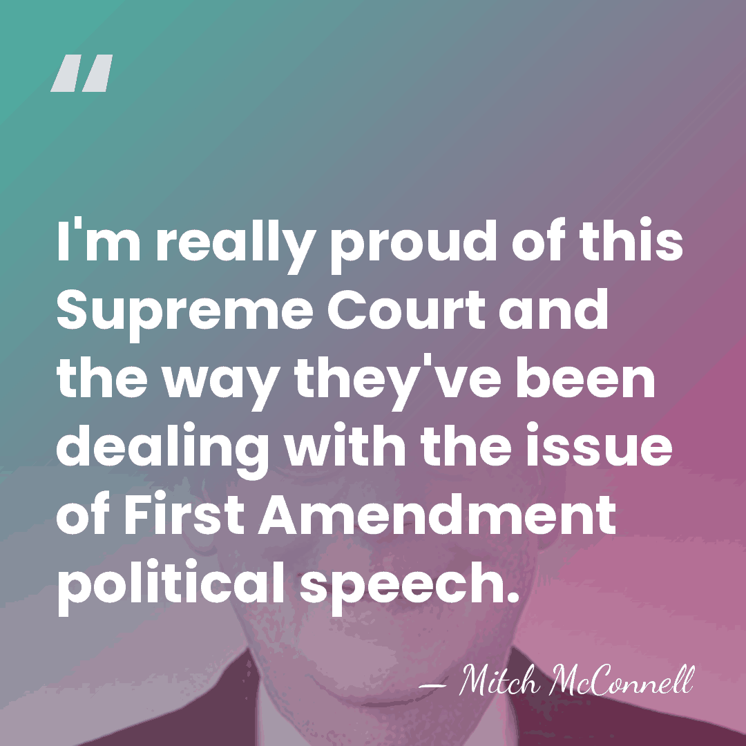 I'm really proud of this Supreme Court and the way they've been&hellip; - Mitch McConnell