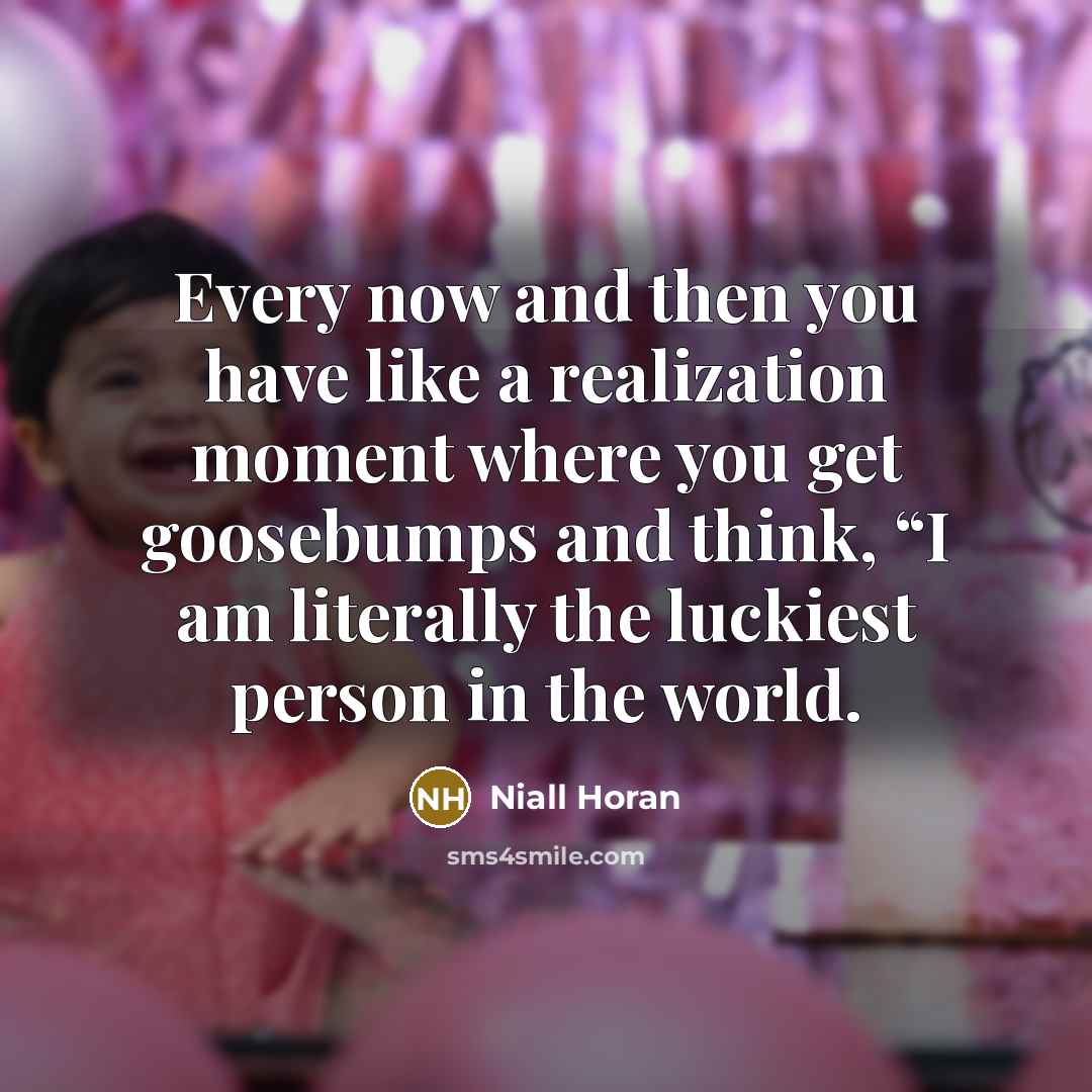 “Every now and then you have like a realization moment…” quote by Niall Horan