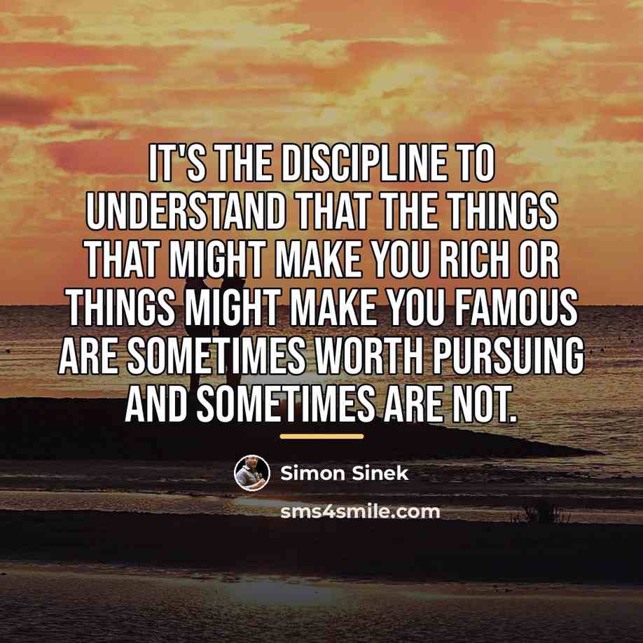 “It's the discipline to understand that the things that might…” quote by Simon Sinek