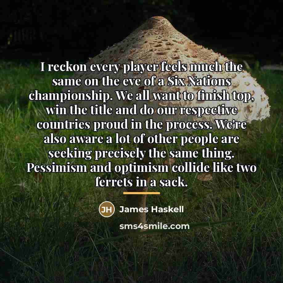 “I reckon every player feels much the same on the…” quote by James Haskell