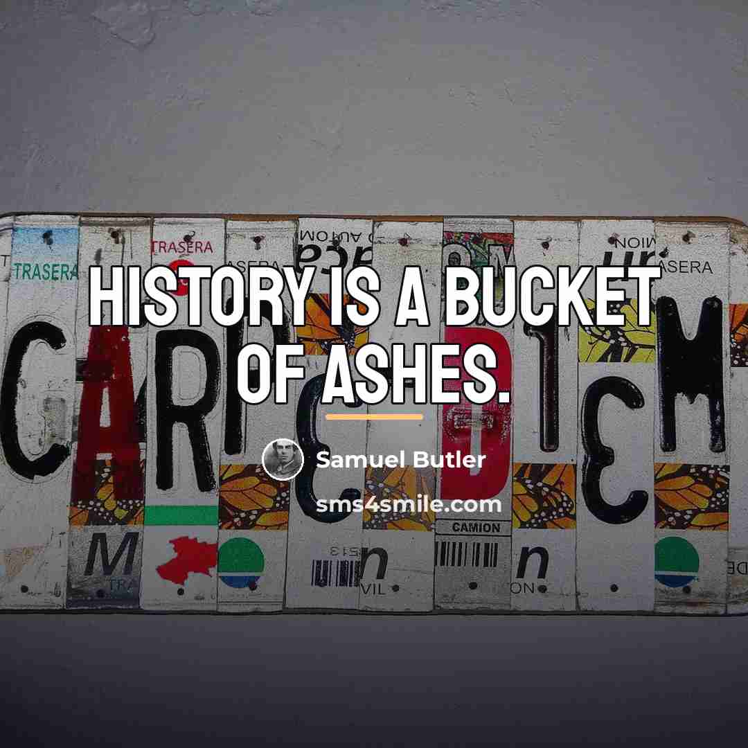 “History is a bucket of ashes.…” quote by Samuel Butler