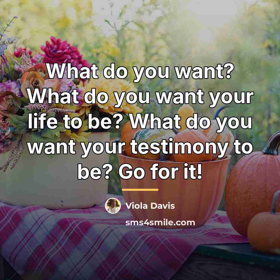 “What do you want? What do you want your life…” quote by Viola Davis
