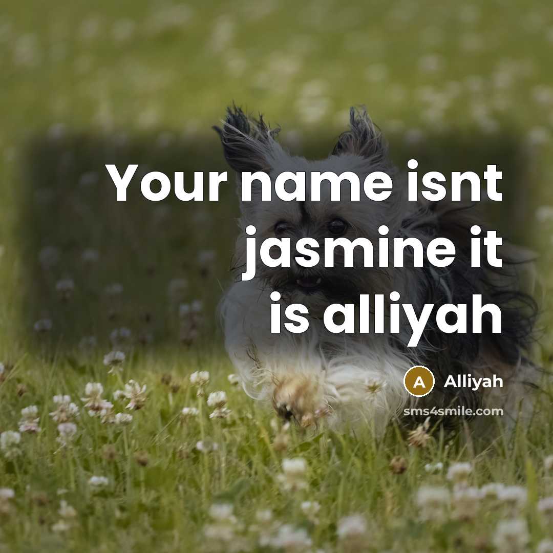“Your name isnt jasmine it is alliyah” quote by Alliyah