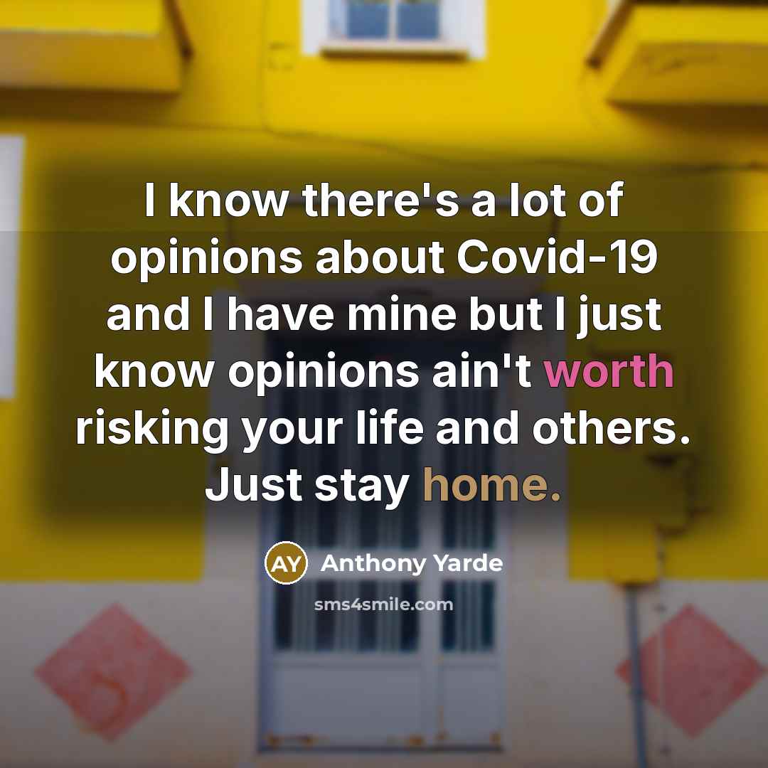 “I know there's a lot of opinions about Covid-19 and…” quote by Anthony Yarde