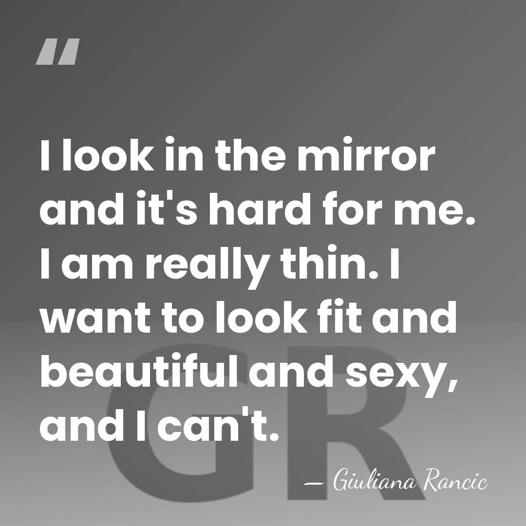 I look in the mirror and it's hard for me. I am&hellip; - Giuliana Rancic