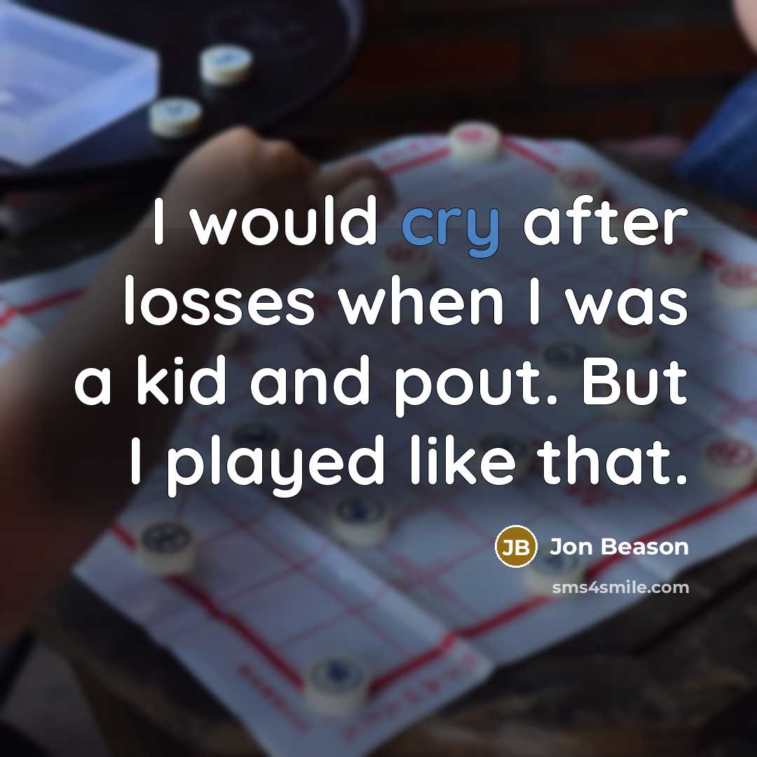 “I would cry after losses when I was a kid…” quote by Jon Beason