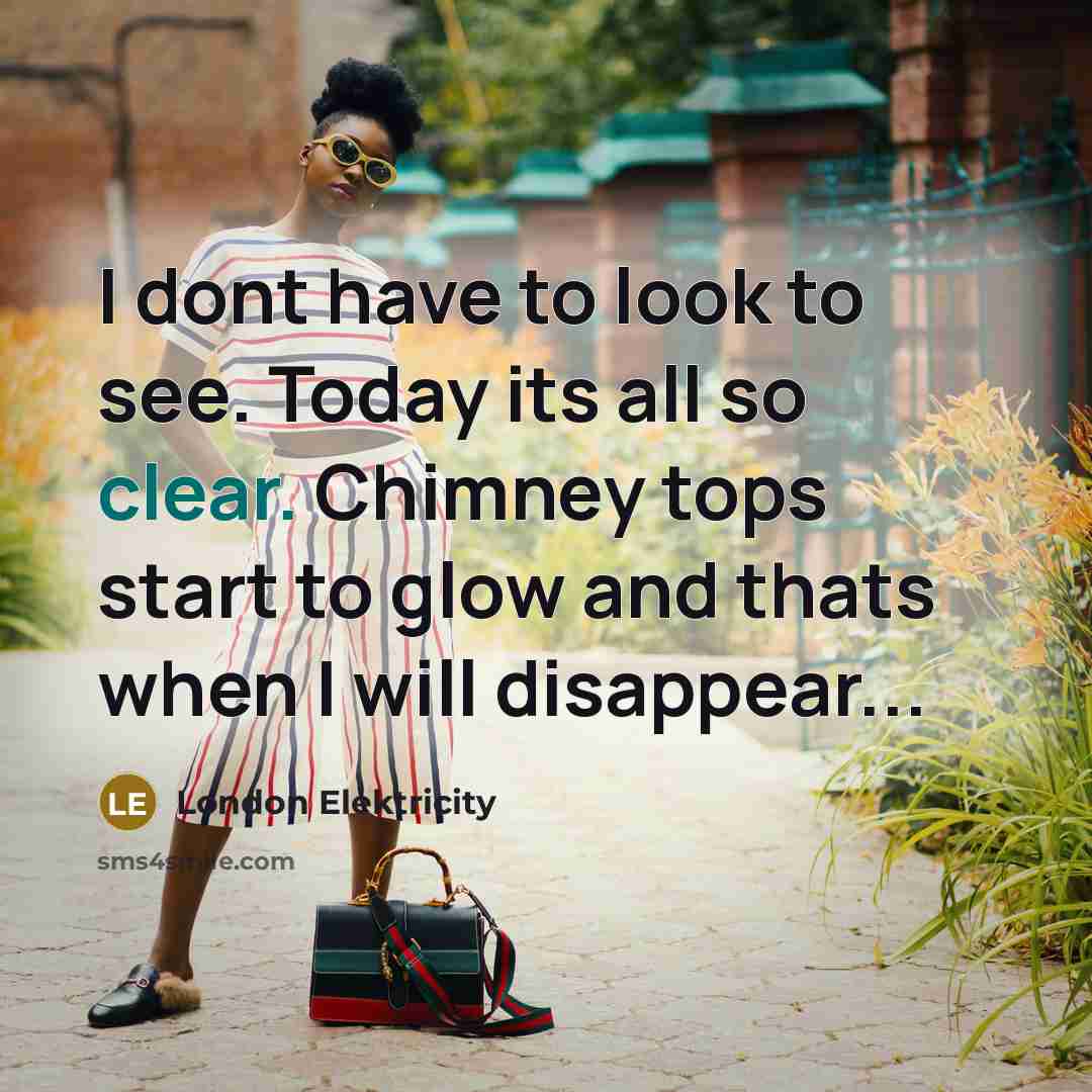 “I dont have to look to see. Today its all…” quote by London Elektricity