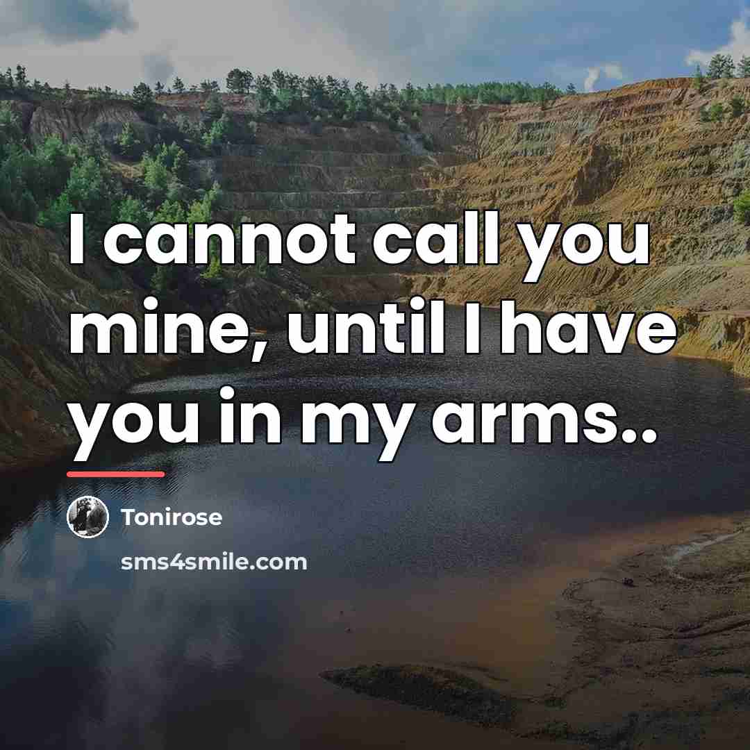 “I cannot call you mine, until I have you in…” quote by Tonirose