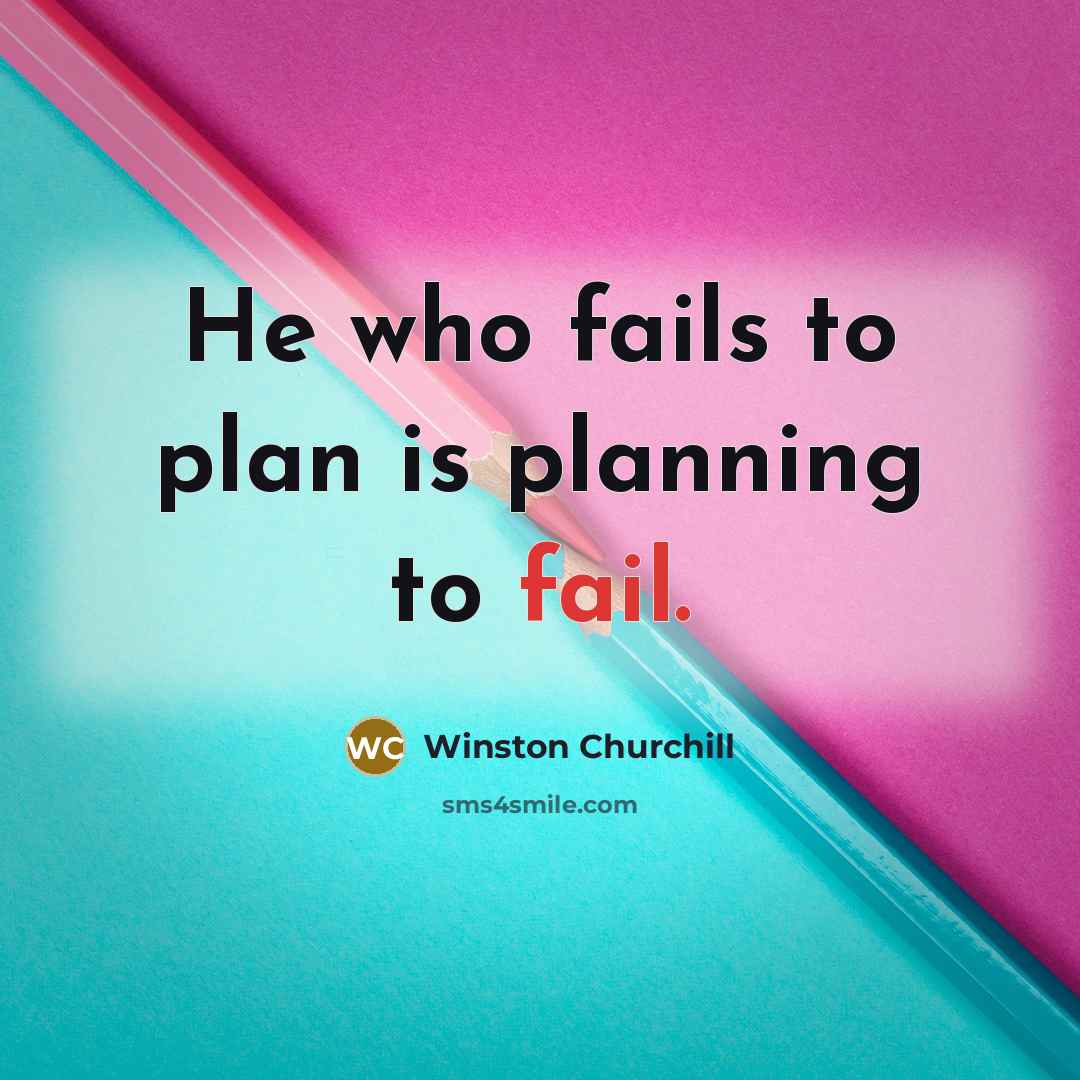 “He who fails to plan is planning to fail.…” quote by Winston Churchill