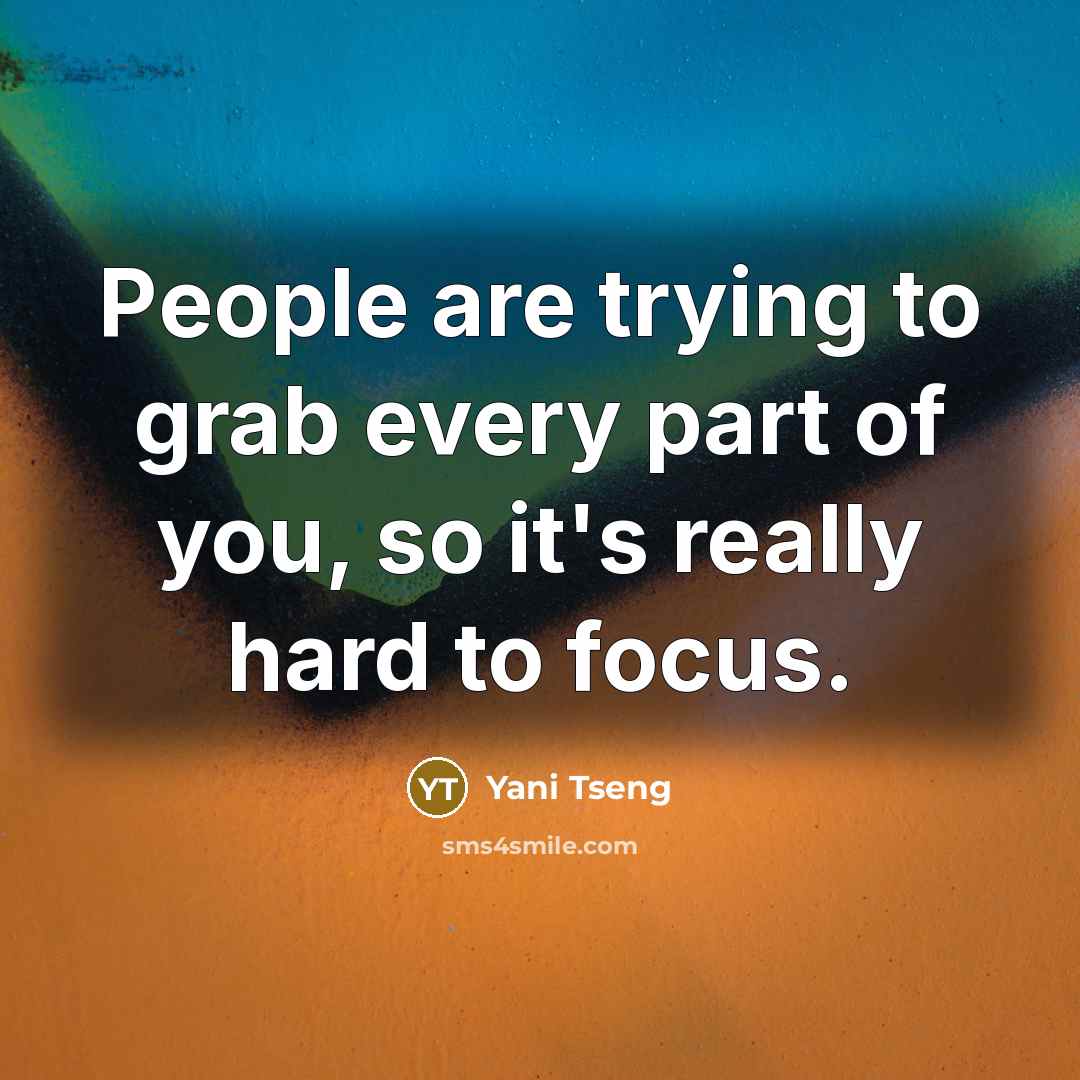 “People are trying to grab every part of you, so…” quote by Yani Tseng