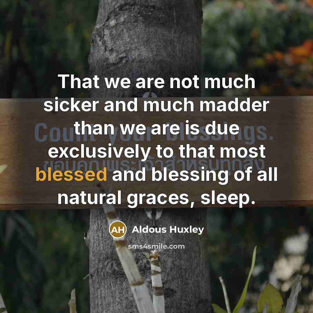 “That we are not much sicker and much madder than…” quote by Aldous Huxley