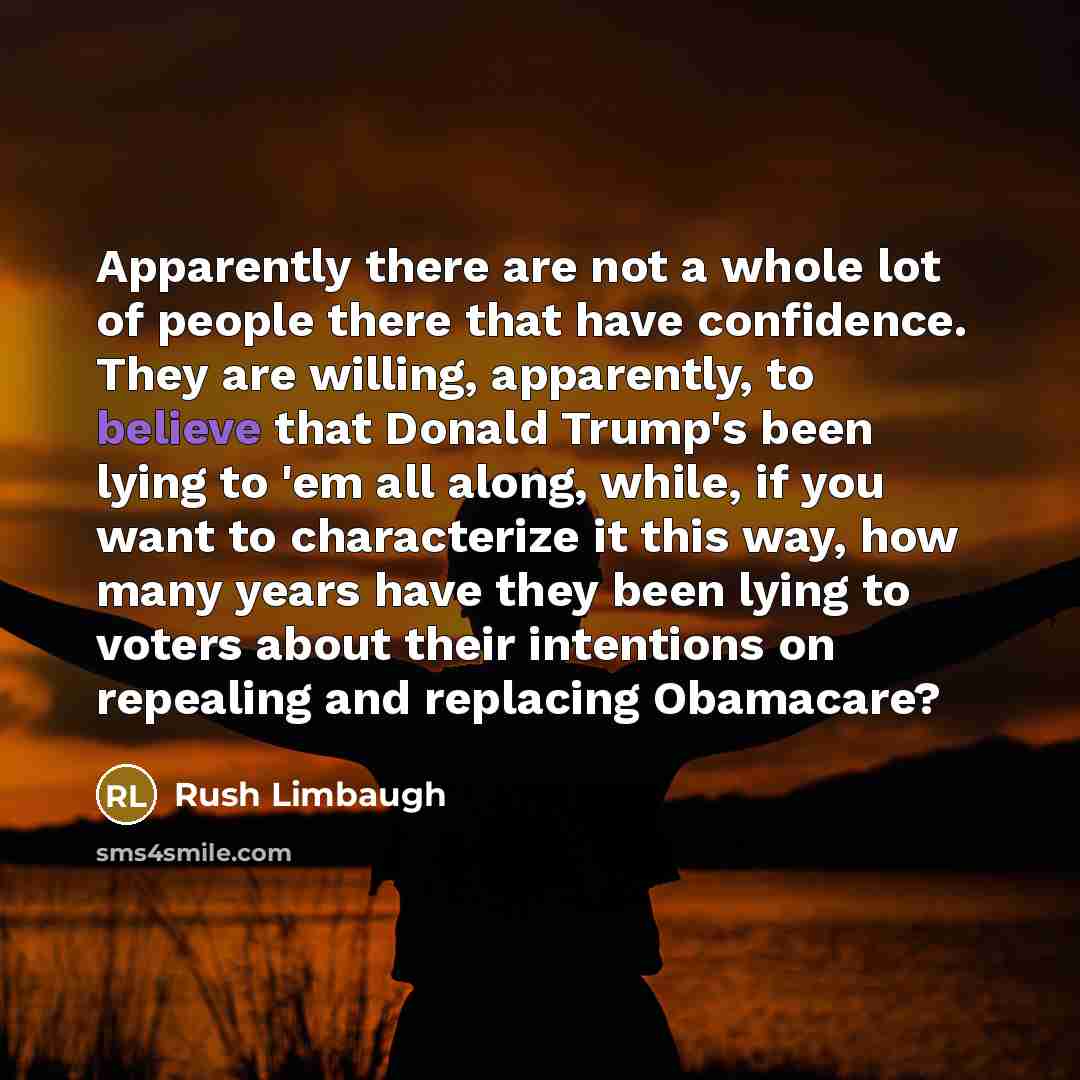 “Apparently there are not a whole lot of people there…” quote by Rush Limbaugh