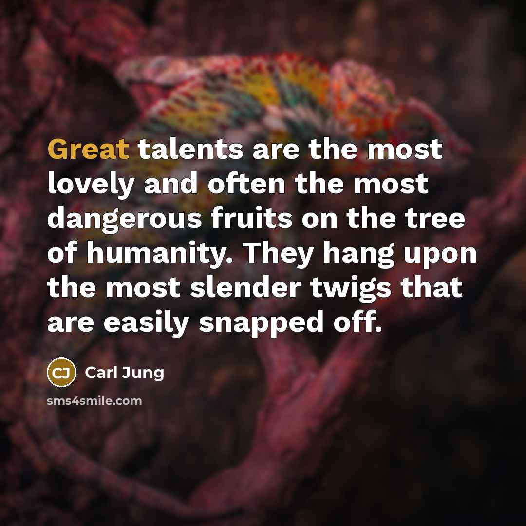 “Great talents are the most lovely and often the most…” quote by Carl Jung