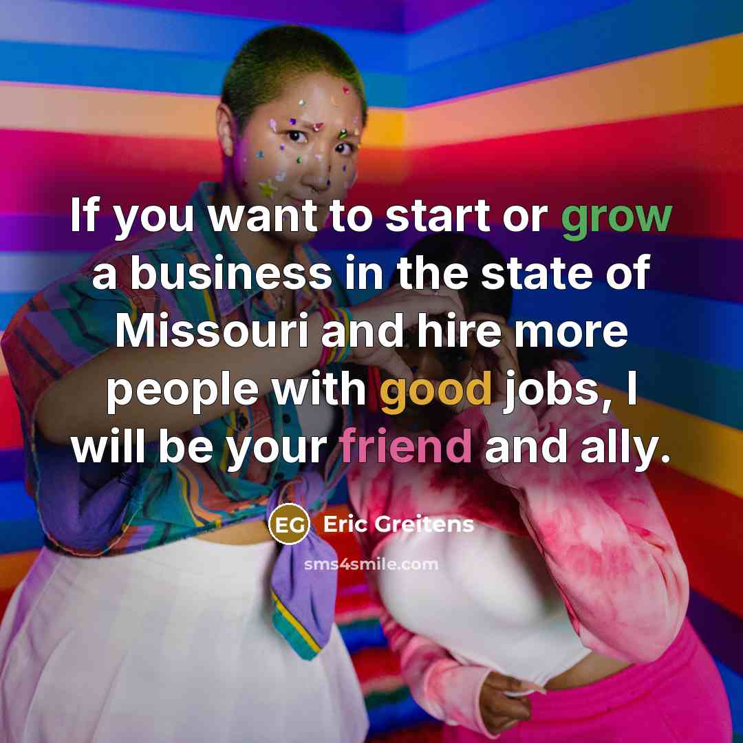 “If you want to start or grow a business in…” quote by Eric Greitens