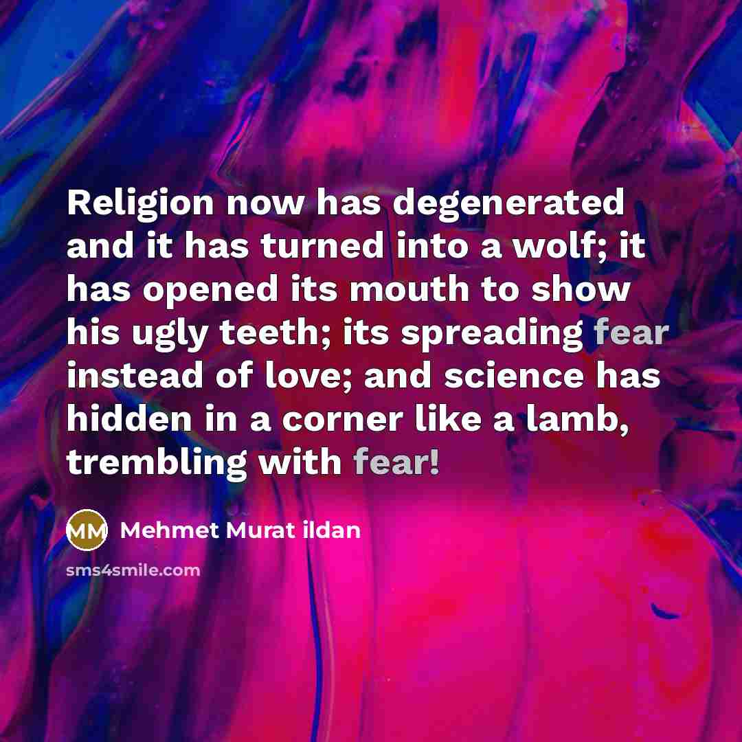 “Religion now has degenerated and it has turned into a…” quote by Mehmet Murat Ildan