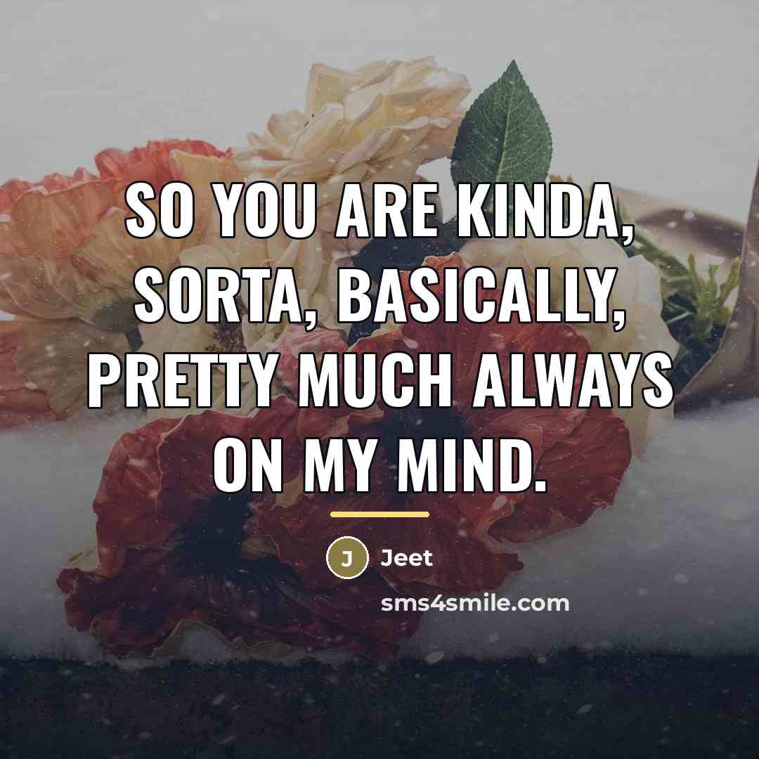 “So you are kinda, sorta, basically, pretty much always on…” quote by Jeet