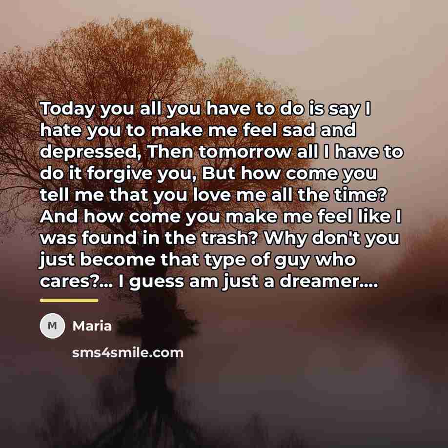 “Today you all you have to do is say I…” quote by Maria