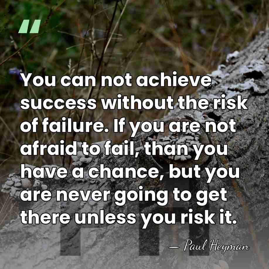 You can not achieve success without the risk of failure. If you&hellip; - Paul Heyman