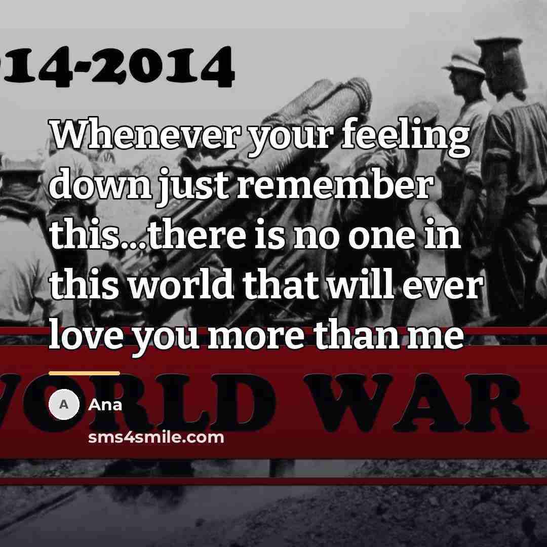 “Whenever your feeling down just remember this...there is no one…” quote by Ana